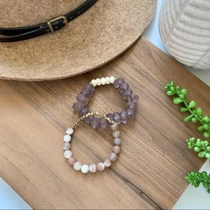 Handmade Recycled Glass Stretchy Bracelets